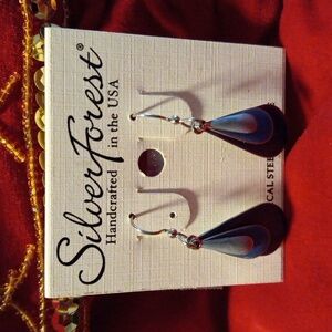 Silver Forest dangle earrings
